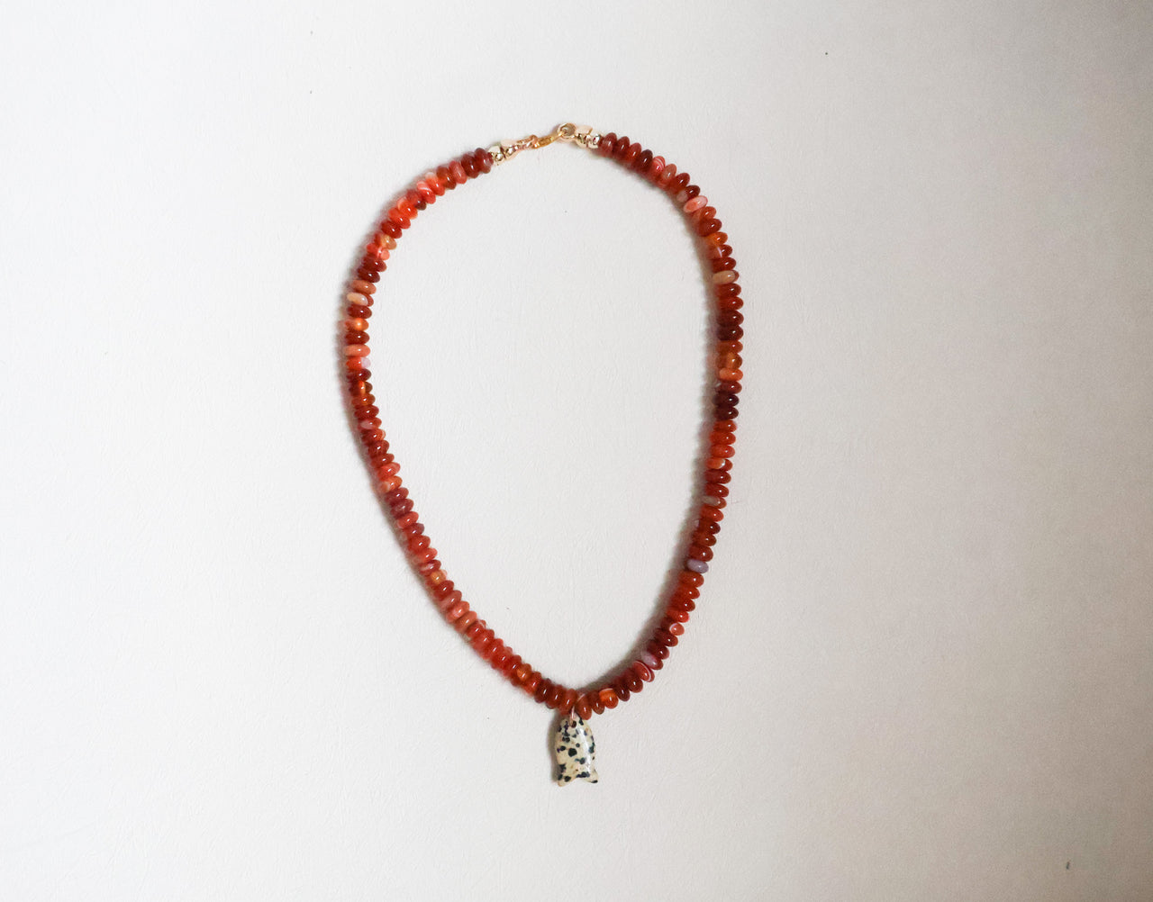 Dalmatian Jasper Fish Necklace