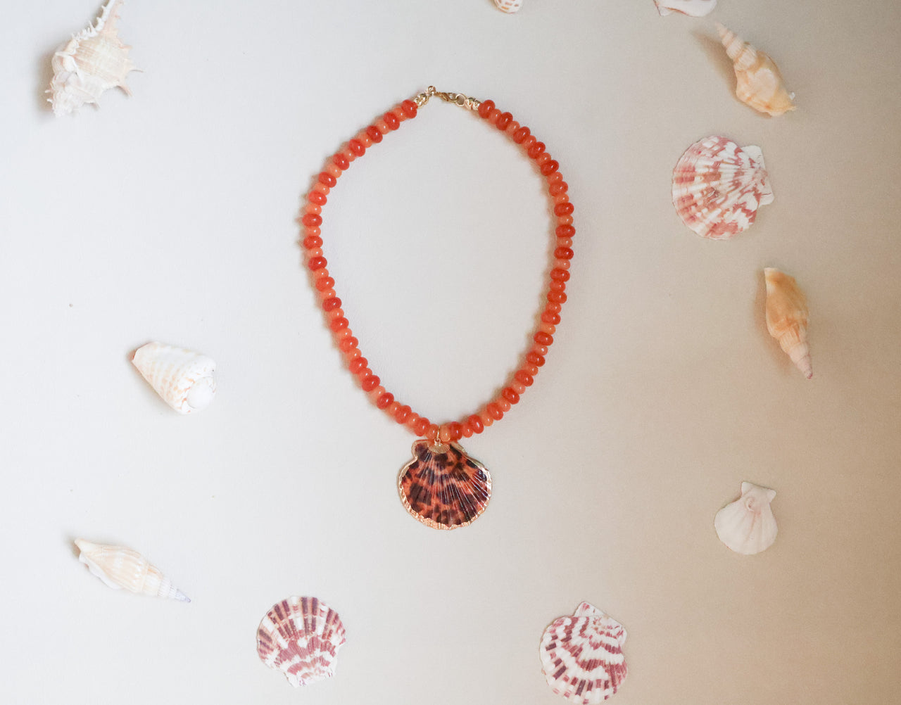 Beaded Leopard Shell Necklace