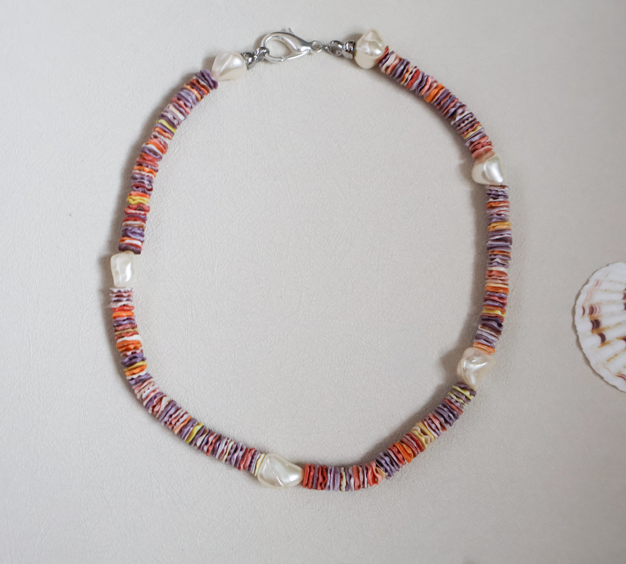 Peases Shell and Pearl Necklace