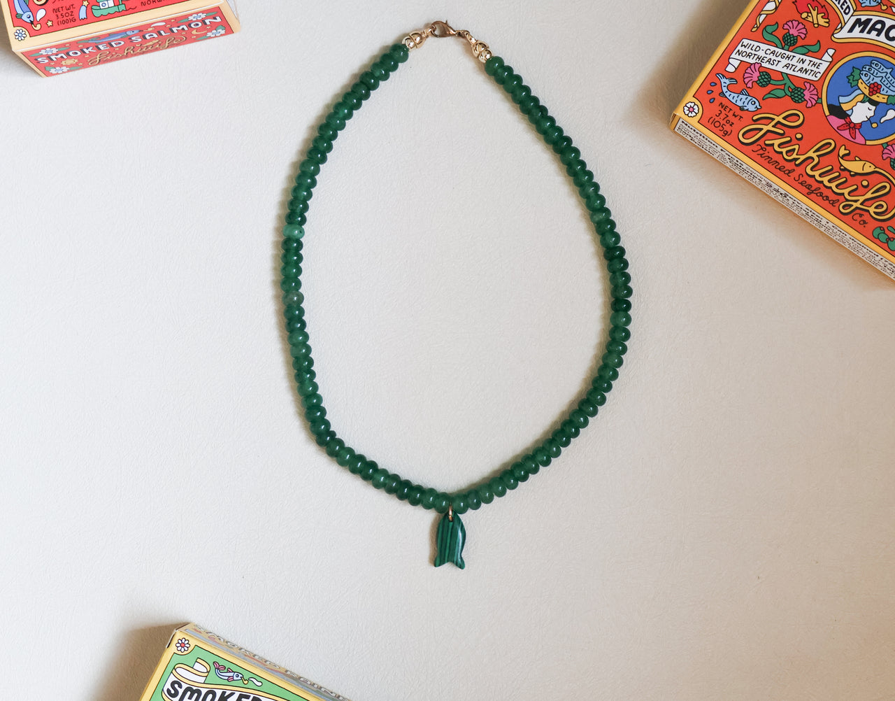 Beaded fish necklace 