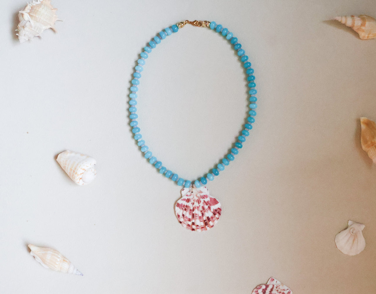 Blue Scallop Necklace