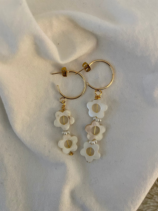 Pearl Fleur Earrings